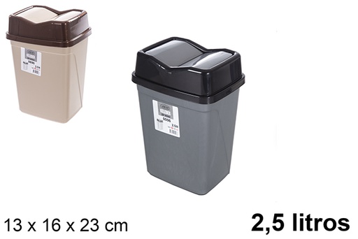 [120987] Butterfly plastic trash can swing lid 2,5 l.