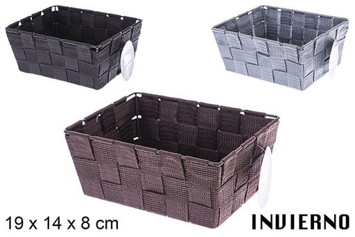 [121007] Cesta nylon colores Invierno 19x14x8 cm