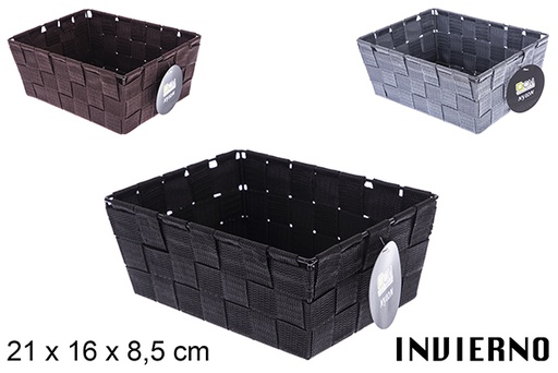 [121008] Cesta nylon colores Invierno 21x16x8,5 cm