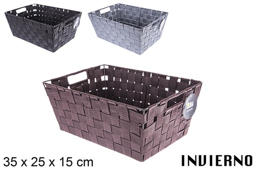 [121011] Invierno colored nylon basket 35x25x15 cm