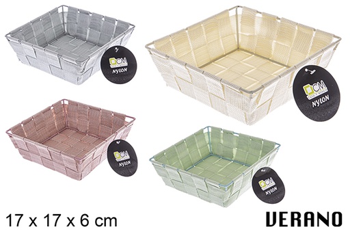 [121012] Cesta nylon colores Verano 17x17x6 cm