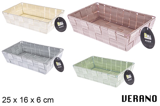 [121014] Verano colored nylon basket 25x16x6 cm