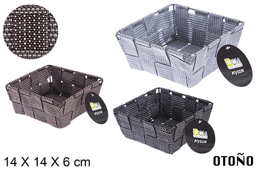 [121017] Otoño colored nylon basket 14x14x6 cm
