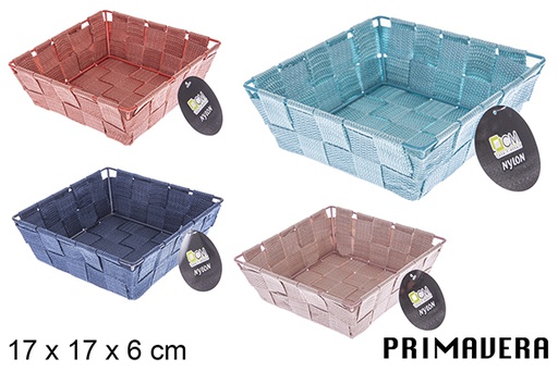 [121020] Cesta nylon colores Primavera 17x17x6 cm