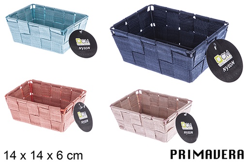 [121022] Cesta nylon colores Primavera 14x14x6 cm