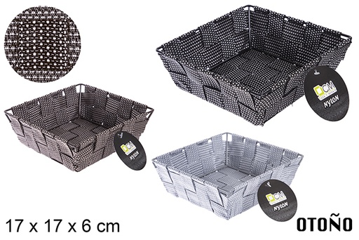 [121026] Cestino in nylon color Otoño 17x17x6 cm