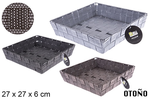 [121032] Otoño colored nylon basket 27x27x6 cm