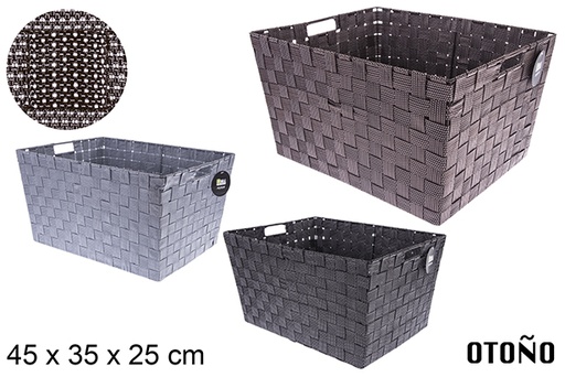 [121039] Otoño colored nylon basket 45x35x25 cm