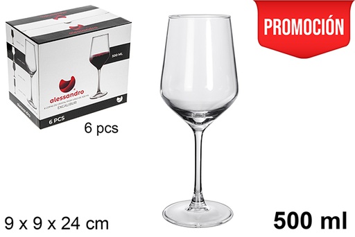 [121072] Calice in vetro da vino Excalibur 500 ml