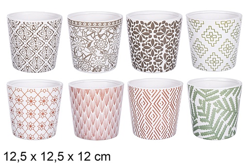 [121089] Vaso in ceramica decorato 12 cm
