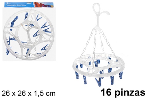 [121177] Stendibiancheria tondo rotante 16 clip