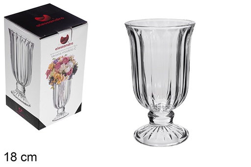 [121205] Vaso de vidro Verona modelo C 18 cm