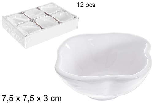 [121250] Bol en céramique blanche 7,5x7,5x3 cm