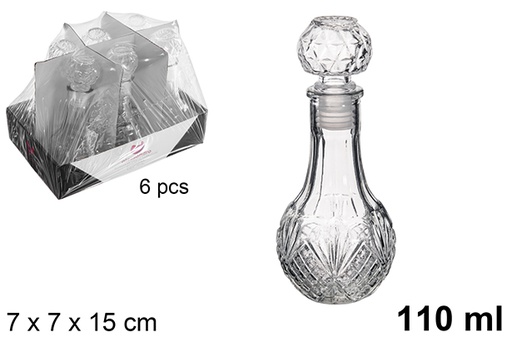 [121255] Bottiglia di vetro per liquori Guadiana 110 ml