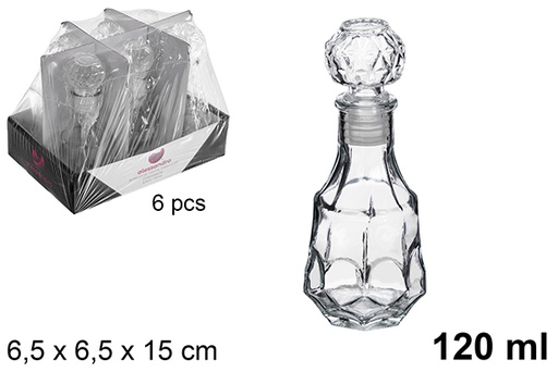 [121259] Glass bottle for liquor Diamond 120 ml