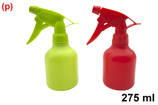 [121261] Botella plástico con pulverizador colores opacos 275 ml