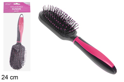 [121271] Brosse à cheveux Susan manche couleur 24 cm
