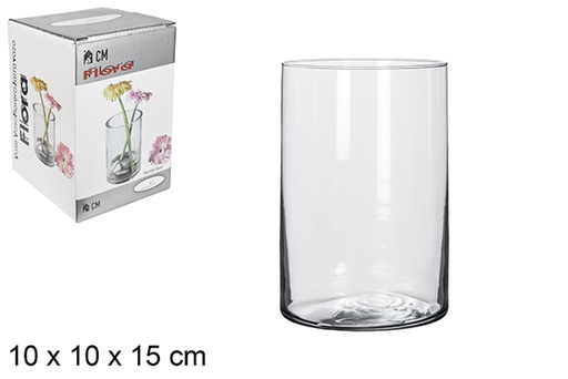 [037035] Vaso cilindrico in vetro 10x15 cm