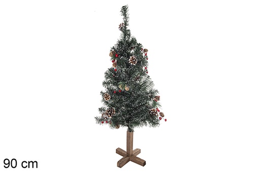 [121310] Christmas tree with berries and pine cones 60 cm