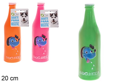 [121340] Juguete mordedor mascotas botella color surtido 20 cm