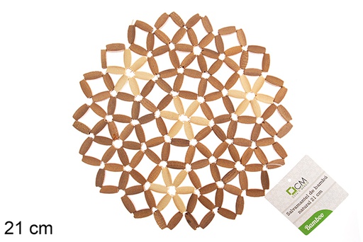 [121346] Natural bamboo trivet 21 cm