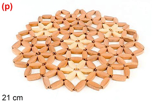 [121346] Natural bamboo trivet 21 cm
