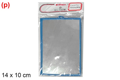 [121349] Espejo rectangular con soporte 14x10 cm