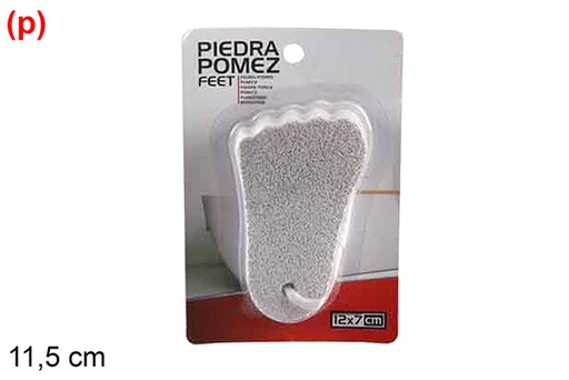 [121352] Piedra pómez forma pie 11,5 cm