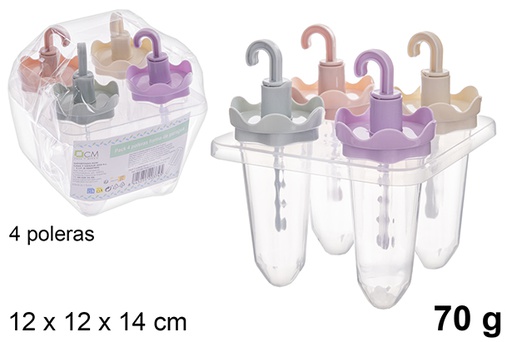 [121356] Pack 4 poleras forma de paragua 70 gramos