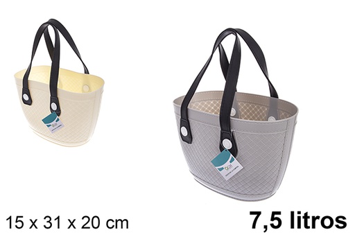 [121361] Bolso de plástico colores surtidos 7,5 l.