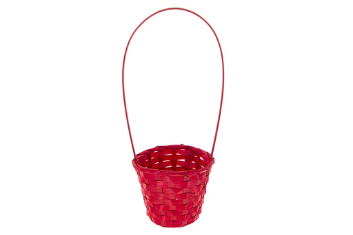 [121425] Small red bamboo planter