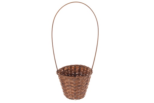 [121427] Medium brown bamboo planter