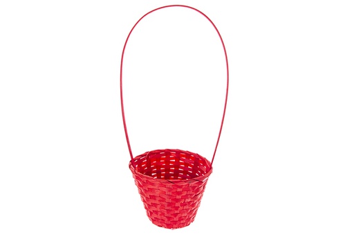 [121428] Medium red bamboo planter