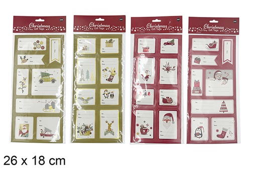 [121532] Pack 3 adesivi regalo natalizi assortiti 26x18 cm 