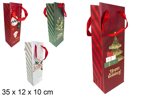 [121538] Bolsa de regalo Navidad decorada surtida 35x12 cm