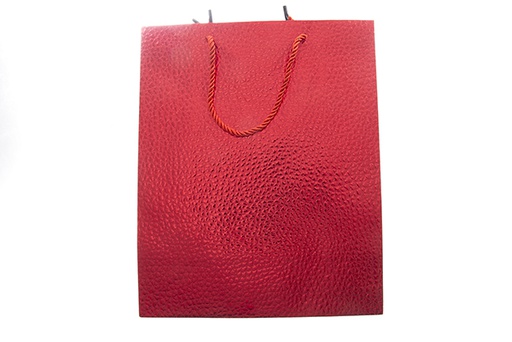 [121543] Sac cadeau de Noël rouge 32x26 cm