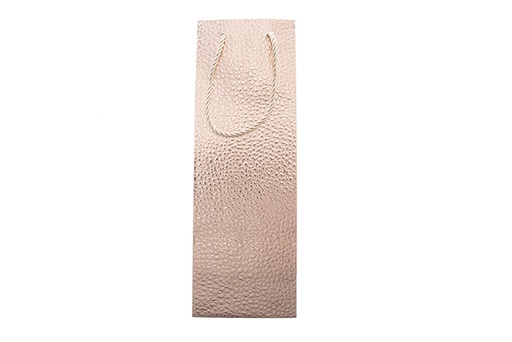 [121549] Sacchetto regalo natalizio in oro rosa 35x12 cm