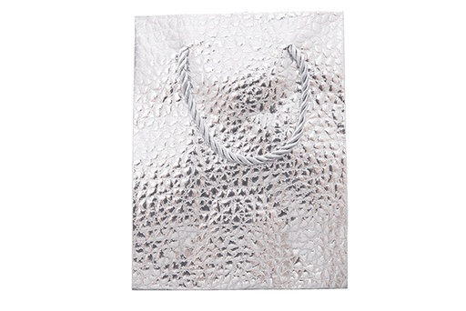 [121554] Bolsa de regalo Navidad color plata 15,5x12 cm
