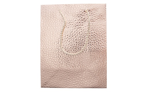 [121561] Bolsa de regalo Navidad color oro rosa 23x18 cm