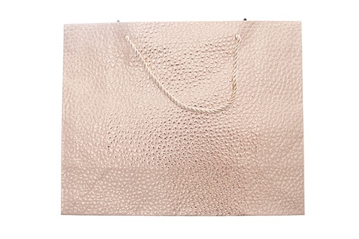 [121565] Rose gold Christmas gift bag 32x26 cm