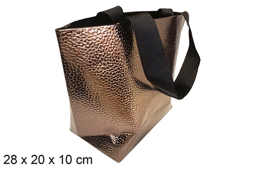 [121572] Gold Christmas gift bag 28x20 cm