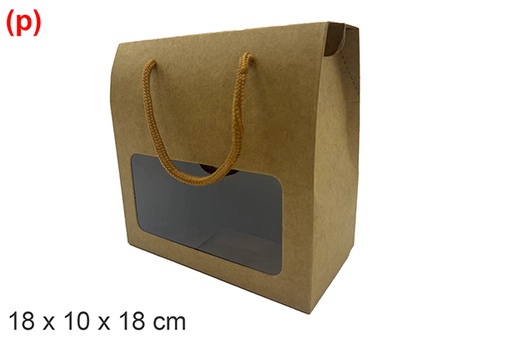 [121576] Christmas cardboard box with window 18x10 cm