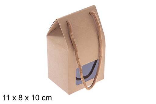 [121577] Christmas cardboard box with window 11x8 cm