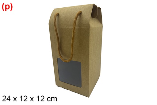 [121579] Christmas cardboard box with window 24x12 cm 