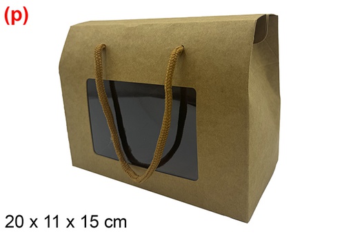 [121586] Christmas cardboard box with window 20x11 cm