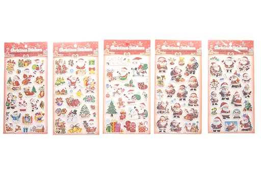 [121600] Assortiment d'autocollants cadeaux de Noël 30x14,5 cm