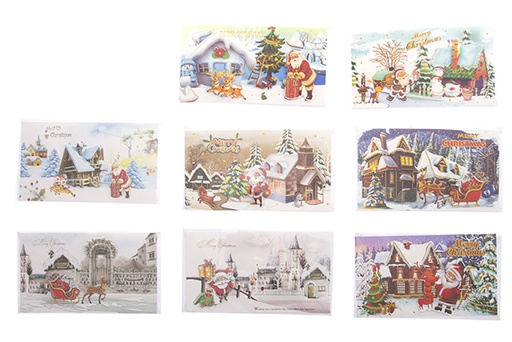 [121601] Christmas postcard decorated with Santa Claus 21,5x12 cm