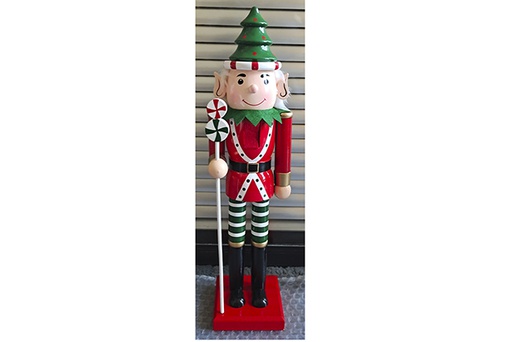 [121603] Wooden nutcracker with candy 35 cm