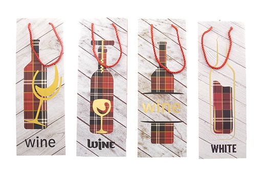 [121606] Wine bottle bag decorated wine bottle 35x12 cm