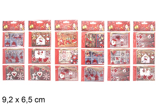 [121619] Pack 9 postais de Natal decorados 9,2x6,5 cm
